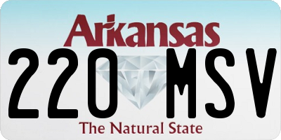 AR license plate 220MSV