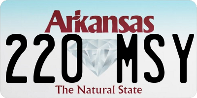 AR license plate 220MSY