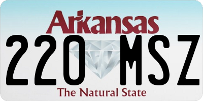 AR license plate 220MSZ