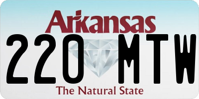 AR license plate 220MTW