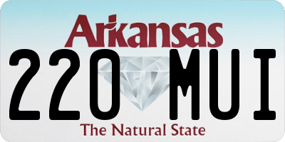 AR license plate 220MUI