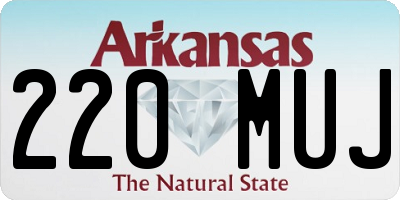 AR license plate 220MUJ