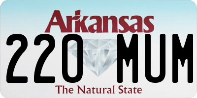 AR license plate 220MUM