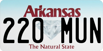 AR license plate 220MUN