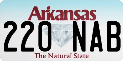 AR license plate 220NAB
