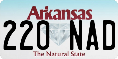 AR license plate 220NAD