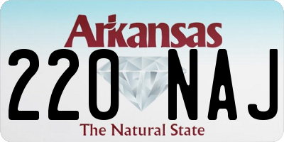 AR license plate 220NAJ