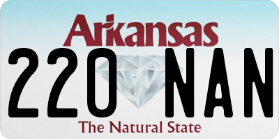 AR license plate 220NAN
