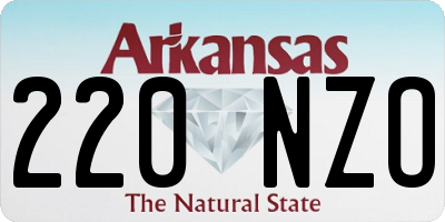 AR license plate 220NZO