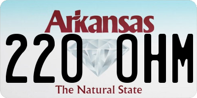 AR license plate 220OHM