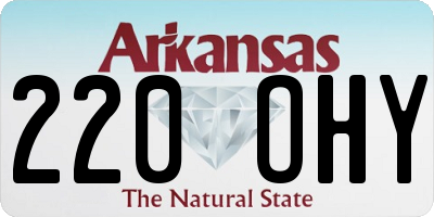AR license plate 220OHY