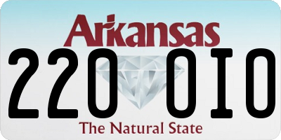 AR license plate 220OIO