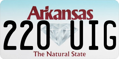 AR license plate 220UIG