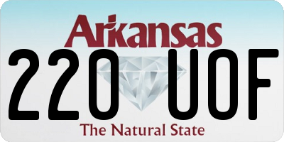 AR license plate 220UOF