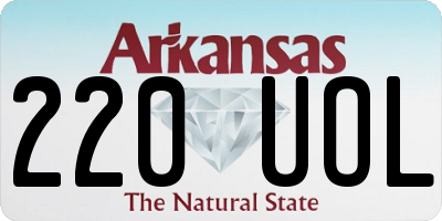 AR license plate 220UOL