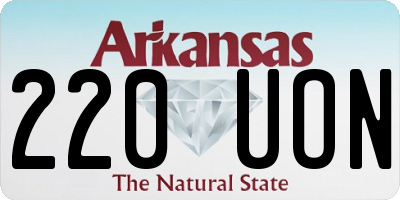 AR license plate 220UON