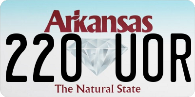 AR license plate 220UOR