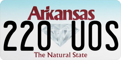 AR license plate 220UOS