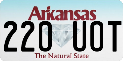 AR license plate 220UOT