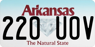 AR license plate 220UOV
