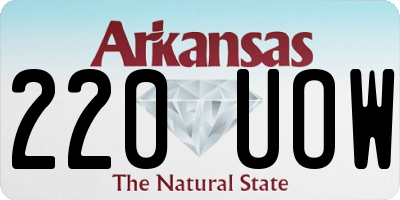 AR license plate 220UOW
