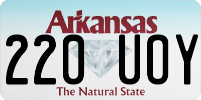 AR license plate 220UOY
