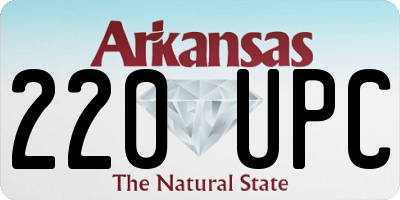 AR license plate 220UPC