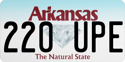 AR license plate 220UPE