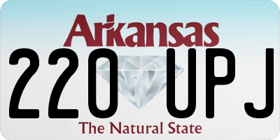 AR license plate 220UPJ