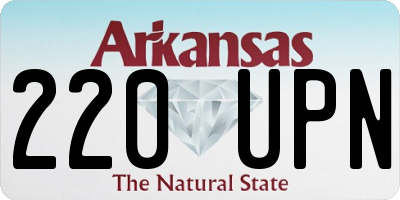 AR license plate 220UPN