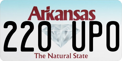 AR license plate 220UPO