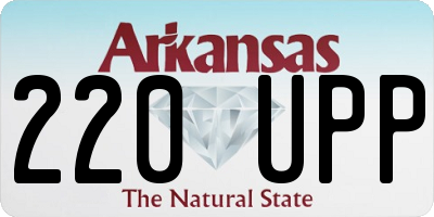 AR license plate 220UPP