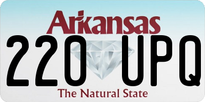 AR license plate 220UPQ