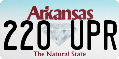 AR license plate 220UPR