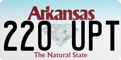 AR license plate 220UPT