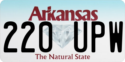 AR license plate 220UPW