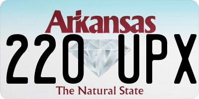 AR license plate 220UPX