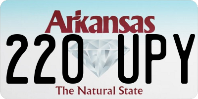 AR license plate 220UPY