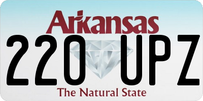 AR license plate 220UPZ