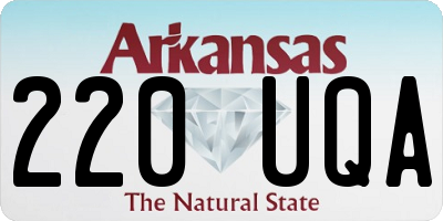 AR license plate 220UQA