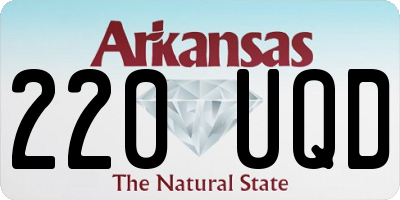 AR license plate 220UQD