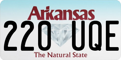 AR license plate 220UQE