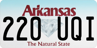 AR license plate 220UQI