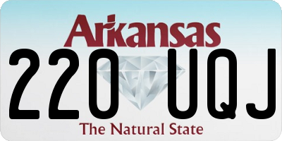 AR license plate 220UQJ