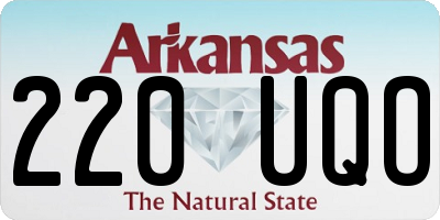 AR license plate 220UQO