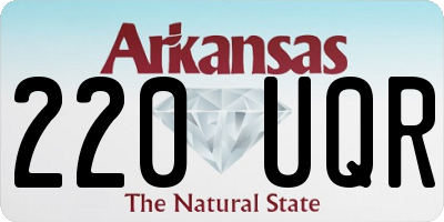 AR license plate 220UQR