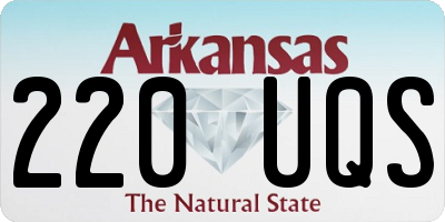 AR license plate 220UQS