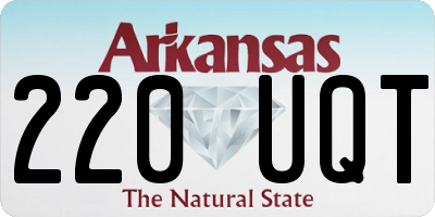 AR license plate 220UQT