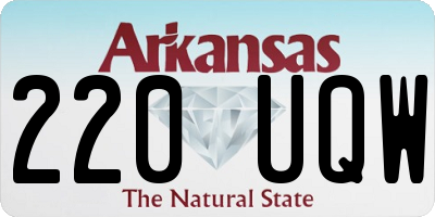 AR license plate 220UQW
