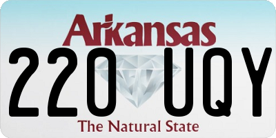 AR license plate 220UQY